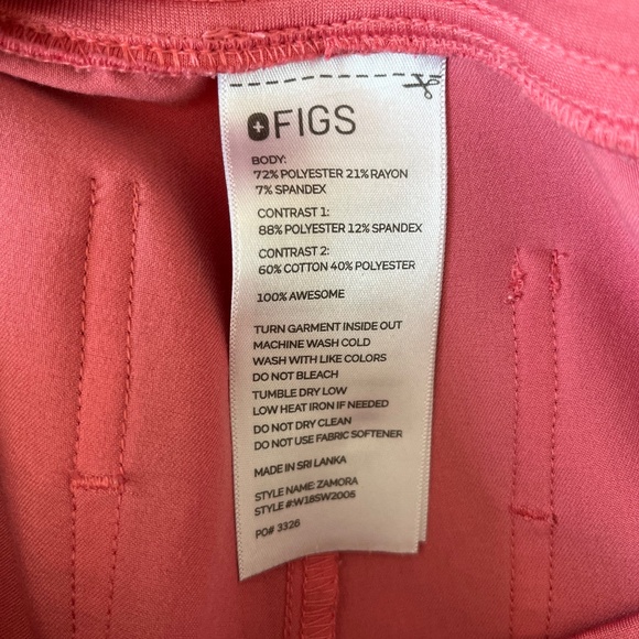 SOLD FIGS Zamora Jogger Scrub Pants Pink size Women's XS - Picture 8 of 10